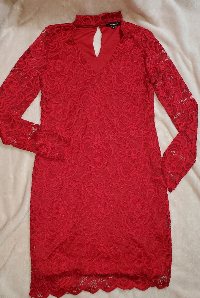 Red dress lace
